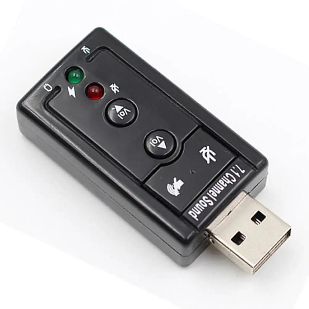 Горячий Внешний USB аудио адаптер звуковой карты VIRTUAL 7 1 Ch 2 0 микрофон динамик Аудио