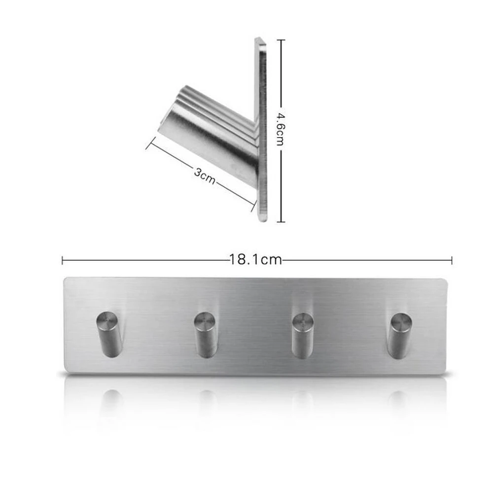 304 нержавеющая сталь 3 м самоклеющиеся крючки для халатов держатель ключей