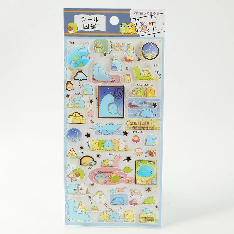 Уголок bio Corner creatures lazy bear hand sticker мультфильм Дневник Мобильный телефон DIY наклейки декоративные печать наклейки WJ01 - Цвет: C