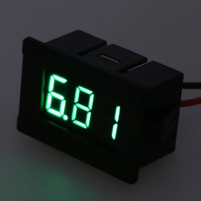 

DC 2 Wires 4.5-30V Mini LED Digital Display Voltmeter Volt Voltage Panel Meter