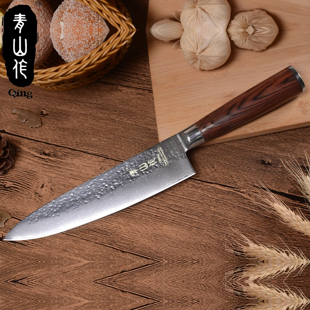 QING ультра острые японские ножи из дамасской стали набор фруктов Утилита шеф