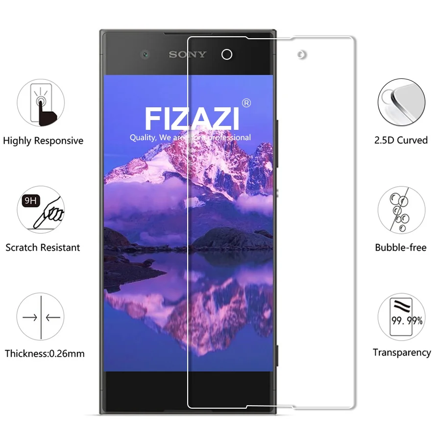 FIZAZI 2.5D Закаленное стекло для sony Xperia XA Ultral прозрачная защитная пленка с защитой от