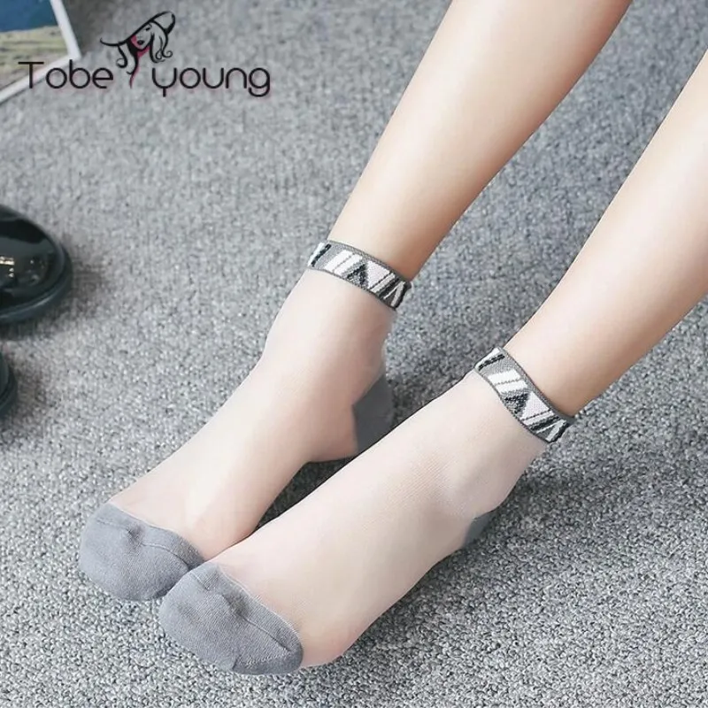 2017 Новая Мода Прозрачный Нч Лодыжки Носки Девушки Женщин Невидимая Сетка