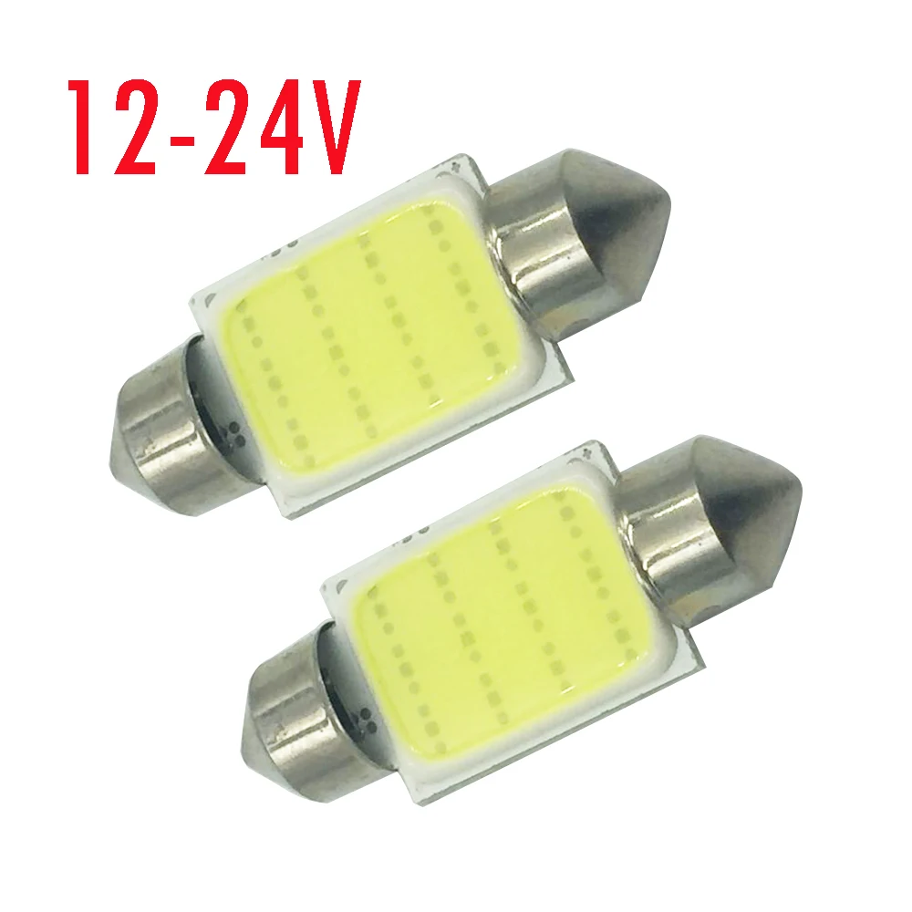 YSY 100X DC12V-24V 31 мм 36 39 41 Купол гирлянда COB LED 12smd светодиоды автомобильные белые огни |