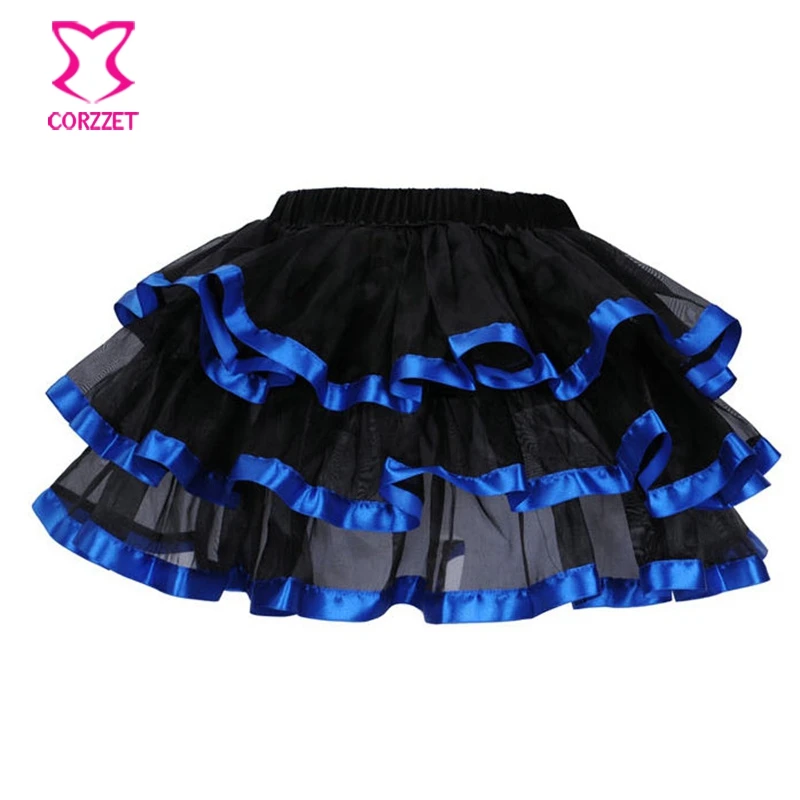 Corzzet юбка пачка M XL юбки размера XXL Женская трехслойная черная фатиновая с