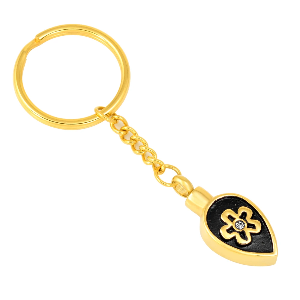 

Teardrop Shape Stainless Steel Keepsake Keyring Cremation for Ashes Urn Memorial Souvenir Keyring Jewelry IJK2039