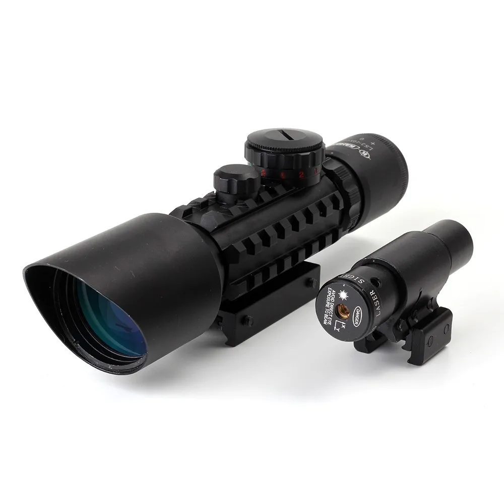 KANDAR M9 3 10x42 Tri Rail тактический оптический прицел красный зеленый свет мил точка