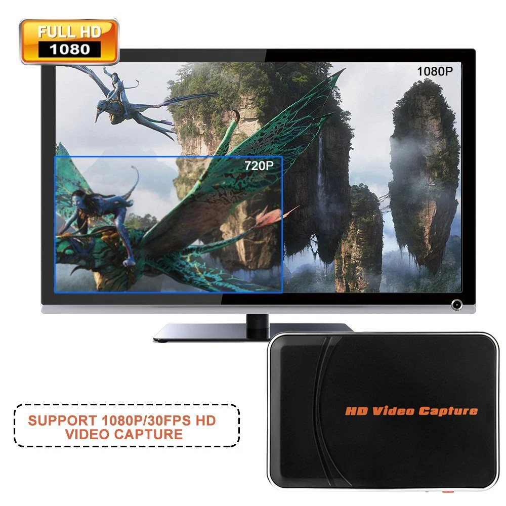 EZCAP 280HB HD видеокарта для захвата игр видеозаписывающее устройство 1080P 30fps