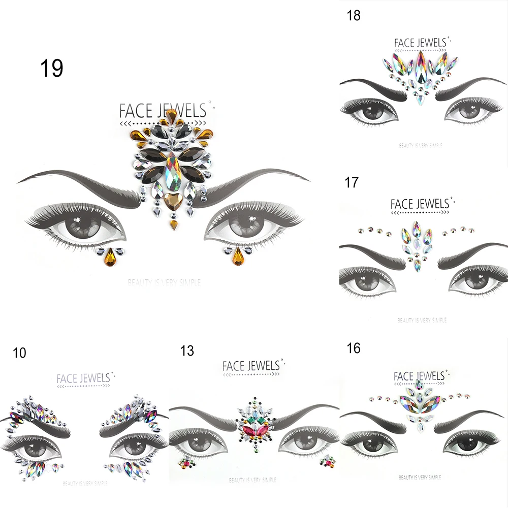 1 лист богемия ариловая смола дрель палочка наклейка bindi ручной работы в этническом стиле украшения для лица и глаз лоб сценический декор наклейка