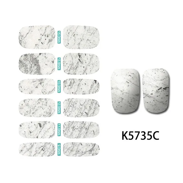 K5735C 28 K дизайн 1 шт цветные наклейки для ногтей полное покрытие переводная пленка наклейка Снежинка Цветок Наклейка для ногтей - Цвет: K5735C