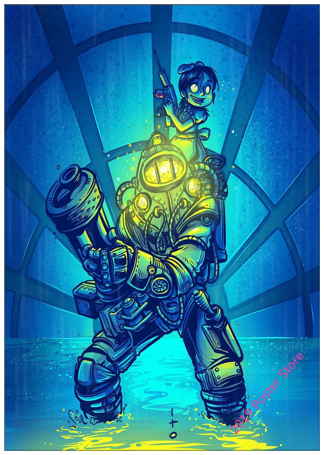 Плакат Bioshock Rapture видео игра Постеры фильма белая бумага Картина Настенная картина для гостиной украшение дома