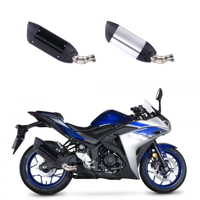 MT-03 MT03 мотоцикл глушитель трубы среднего звенья трубы Escape для YAMAHA YZF-R3 R3 R25 R30 слипоны