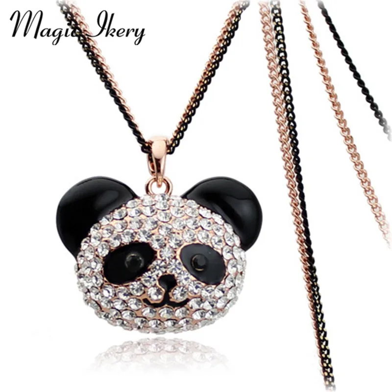 Женское колье Magic Ikery ожерелье из розового золота с двумя искусственными