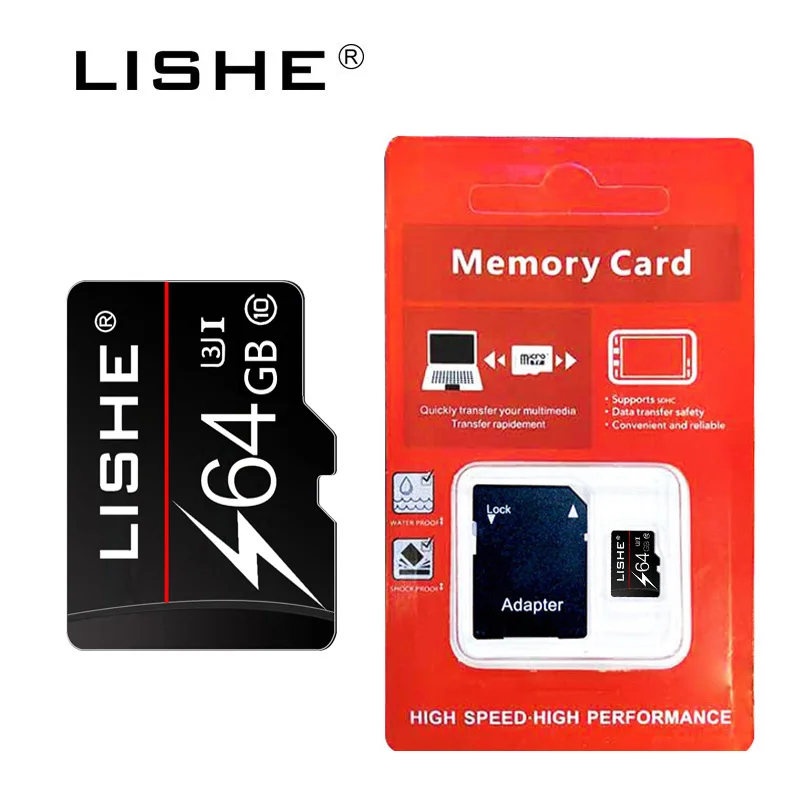 64GB CLASS 10 micro SD/TF карта 8 Гб оперативной памяти, 16 Гб встроенной памяти, 32 ГБ/64 Гб 128 ГБ высокоскоростной мини флэш-карты памяти для вождения регистраторы/мобильный телефон/ПК - Емкость: 64GB CLASS 10