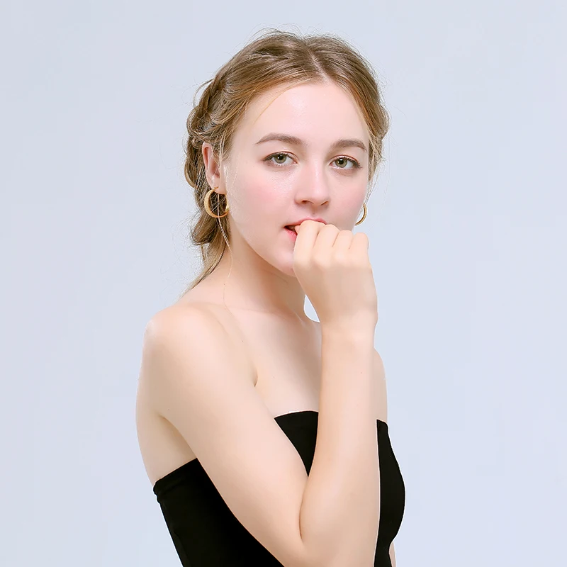 Mostyle фирменный дизайн новые модные серьги обруча женские ювелирные изделия большие серьги из нержавеющей стали