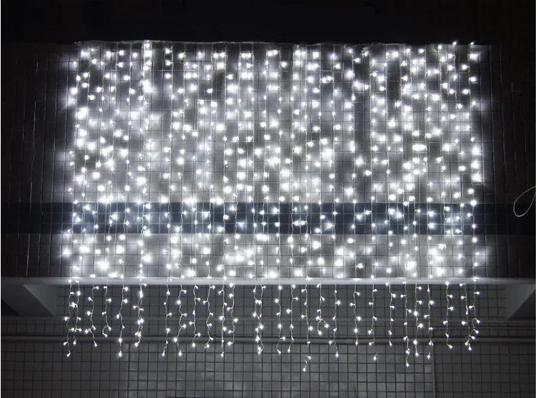 3x3m 300Led White Рождественские украшения, теплый светодиодный светильник, рождественские украшения для дома, елочные украшения, Новогоднее украшение, Navidad - Цвет: 3x3m 300Led White