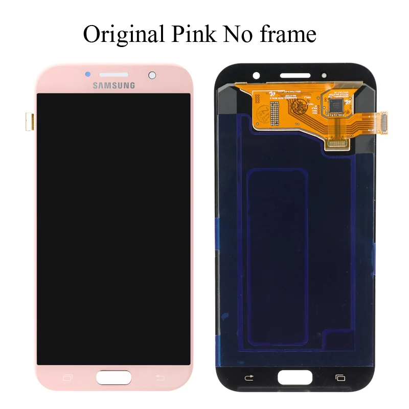 Pink Original Super Amoled 5," lcd для Samsung Galaxy A7 A720 A720F дисплей кодирующий преобразователь сенсорного экрана в сборе lcd для Galaxy A7 Duos - Цвет: Pink Original
