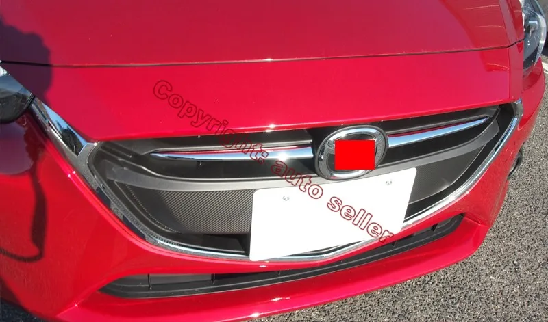 Хромированная крышка решетки радиатора для Mazda 2 Demio DJ DL 2015 2016 2017 ABS|front grill cover|chrome
