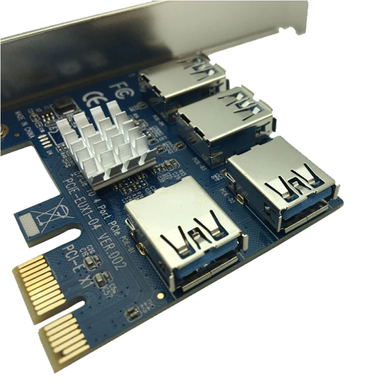 4 слота PCI E 1 Express 16X слот Внешняя Райзер карта адаптер плата PCIE множитель карты для
