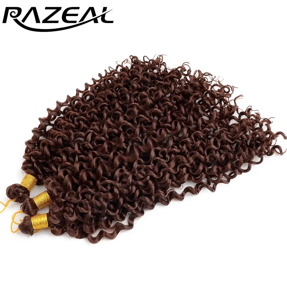 Razeal 14 дюймовый богемный стиль искусственные плетеные волосы коричневое