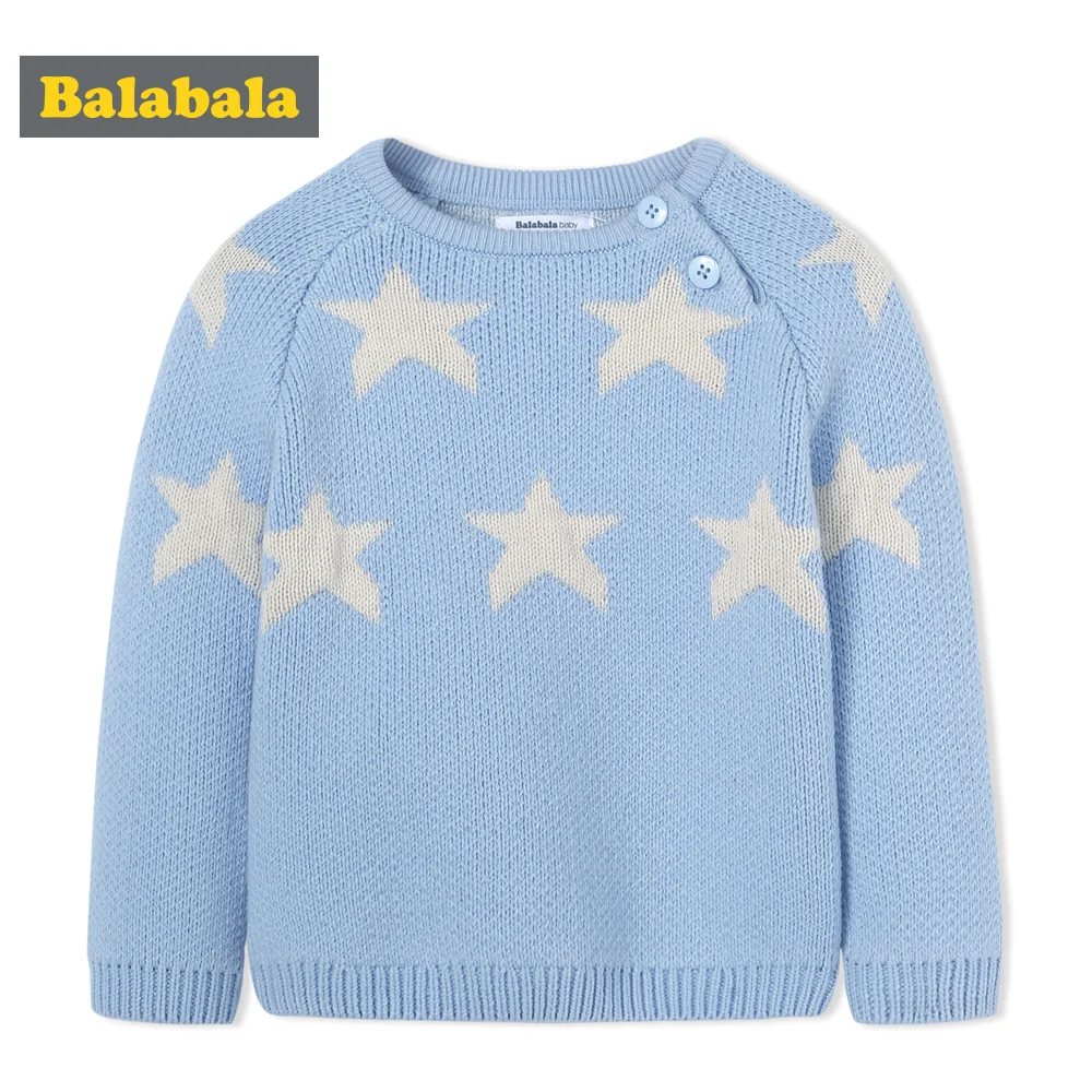 Balabala/свитер для новорожденных девочек Осенне-зимний свитер малышей Хлопковый