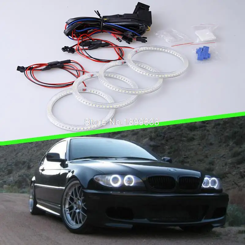 Супер яркий 7000K белый 3528 smd led Ангельские Глазки halo кольца автомобильный Стайлинг