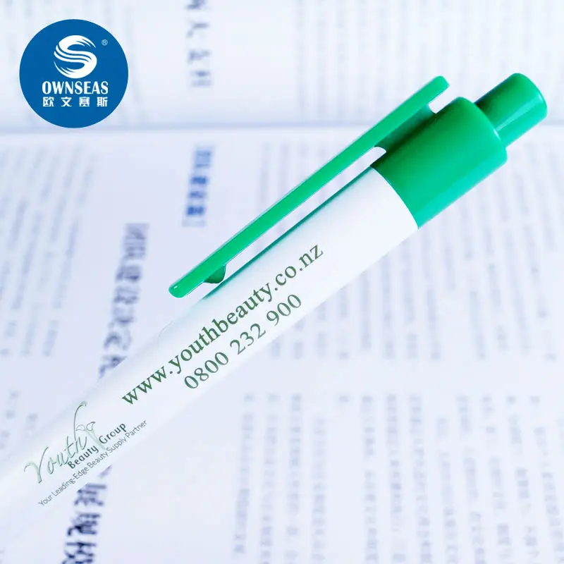 500 шт./лот пластиковые ручки для промоакций письма гравировка логотипа шариковая