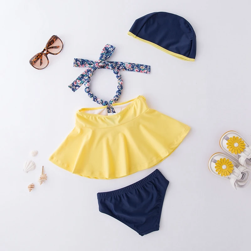Children Baby Girls Swimwear Bikini Set Fashion Cute Lovely Swimming Surfing Kids Girl Bikini Children 1-6 Y Swimsuit Bathwear