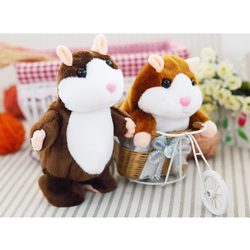 YETAA Sweet Animals Talking Toys for Children Stuffed &amp Plush Cutie Gift Hamster Sweetie Toy Speaking Sound Record Dolls | Игрушки и