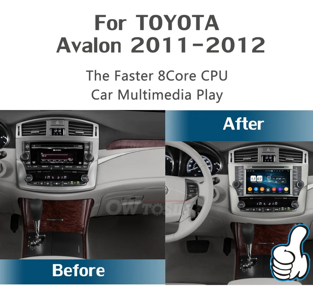 " ips 1920*1080 8 Core 4 Гб ОЗУ+ 64 Гб ПЗУ Android 9,0 автомобильный dvd-плеер для Toyota Avalon 2011 2012 2013 DSP радио gps Parrot BT Adas