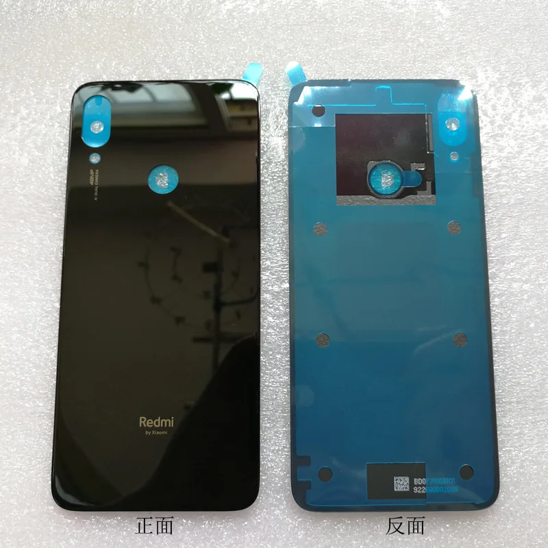 Black Стекло для Note 7, чехол для батареи, запасные части для Xiaomi Redmi Note 7, задняя крышка для батареи, чехол для телефона - Цвет: Black