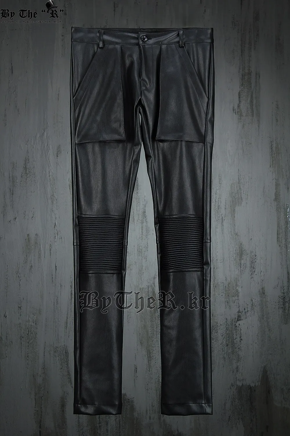 27-46 New 2023 Men's Clothing Fashion GD Dj Hair Stylist Personality Punk PU Leather Pants Stage Plus Size Singer Costumes