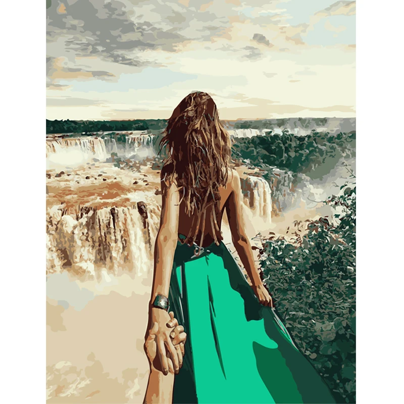 Frameless picture DIY new arrival diy digital oil painting abstract 40 50 paint by number kits Wooden balcony MS9763-VP | Дом и сад
