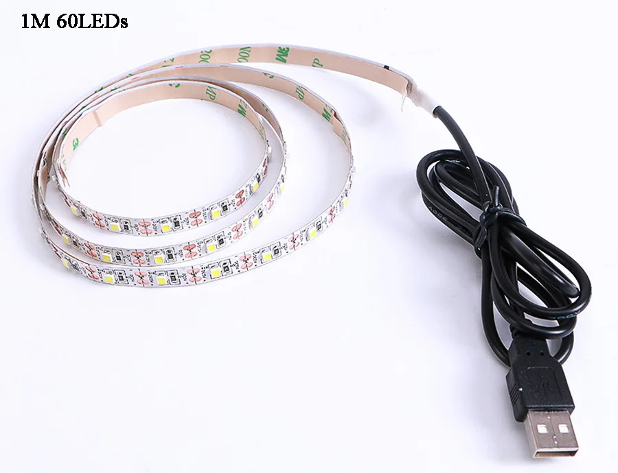 USB Светодиодная лента лампа 2835SMD DC5V гибкий светодиодный светильник лента 1 м 2 м 3 м 4 м 5 М HD ТВ Настольный экран подсветка косой светильник ing