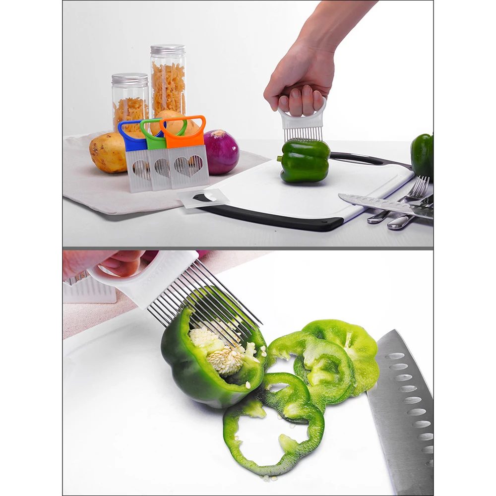 Нержавеющая сталь иглы фруктов и овощей ломтик Fixer Вырезать растительное