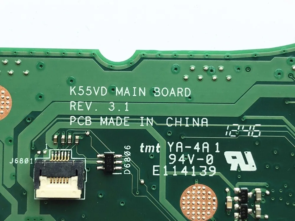 Материнская плата для ноутбука ASUS K55VD REV3.1 материнская HM76 PGA989 DDR3 GT610M 2 Гб 100%