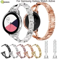20mm stainless steel watch strap for samsung galaxy watch active 40mm42mm s2 s4 smart wristband metal jewelry bracelet bands