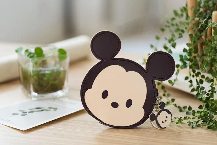 Disney дети мультфильм монета ПУ кошелек Микки Маус прекрасная Монета Сумка подарок для мальчиков и девочек сумка для хранения ключей сумка с подвесками ребенок пакет