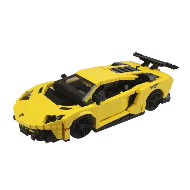 XingBao 03008 834 шт. желтый молниеносный гоночный автомобиль Lamborghini строительные блоки автомобиль игрушки Подарки Модель игрушки
