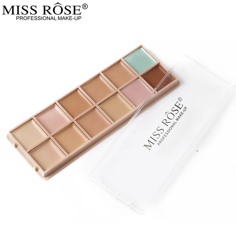 Miss Rose 12 цветов консилер палитра макияж базовый праймер крем для лица круглый контур хайлайтер стойкие