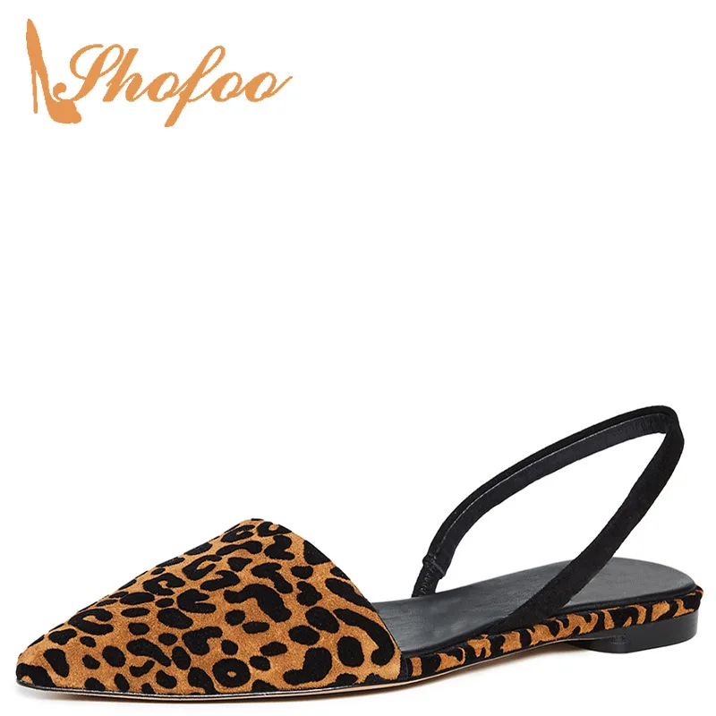 

Ботинки женские с леопардовым принтом, с острым носком, на плоской подошве, большие размеры 11 12 16