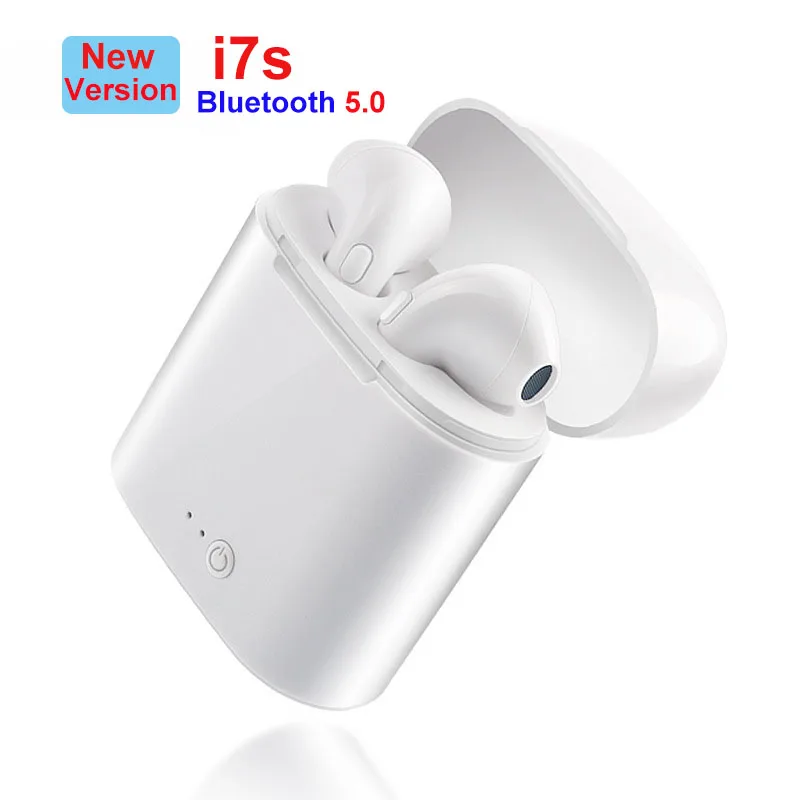 TWS Bluetooth наушники i7s мини настоящие беспроводные для apple iPhone Android зарядная коробка
