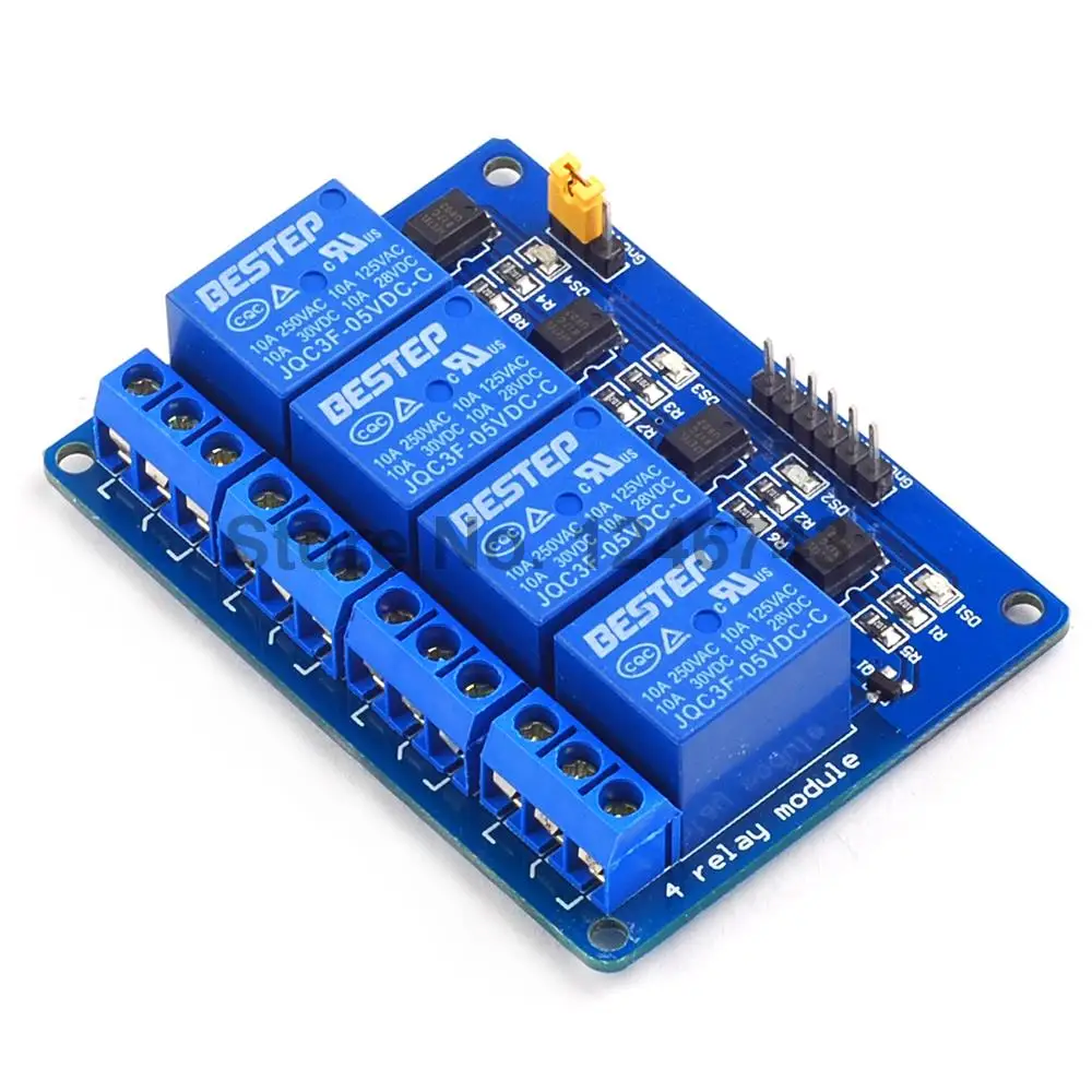 Синий 4 Канальный Релейный Модуль 5 в выход канальный модуль для Arduino|channel relay|channel 5v