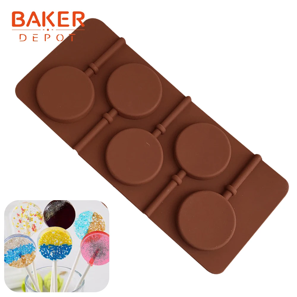 Силиконовая форма для леденцов от производителя bakdepot круглые формы мастики