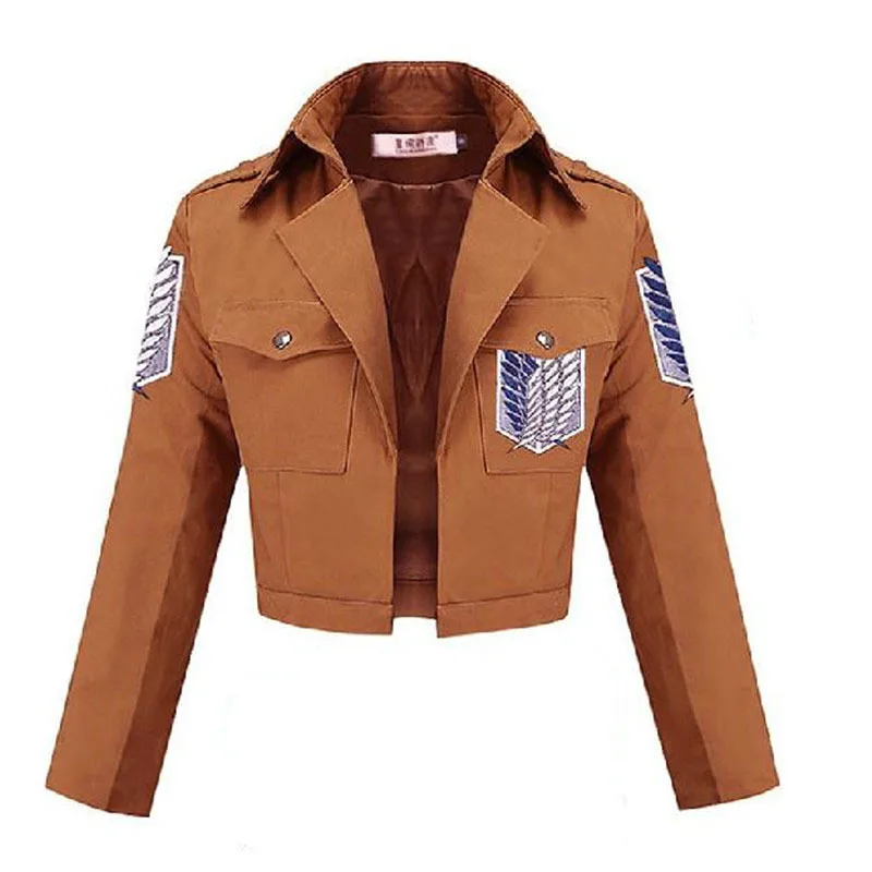 

Anime Attack on Titan Jacket Shingeki no Kyojin Cosplay Jacket Eren 100% Cotton Scouting Legion COS Costume Coat S-XXXL