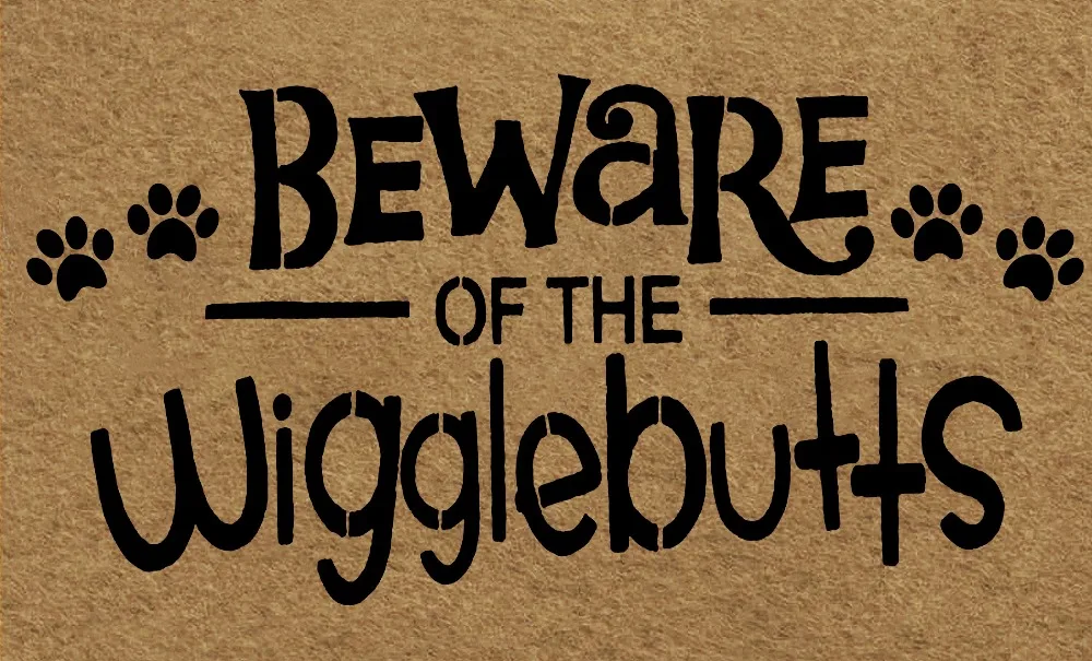 

Забавные напольные дверные коврики, остерегайтесь прыжков, тканый наружный коврик с уникальным дизайном, наружные Входные Коврики