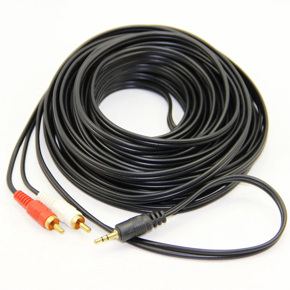 3 5 мм к RCA красный и белый интерфейс аудио кабель av двойному lotus 15 м|for cable|av to rcaaudio male