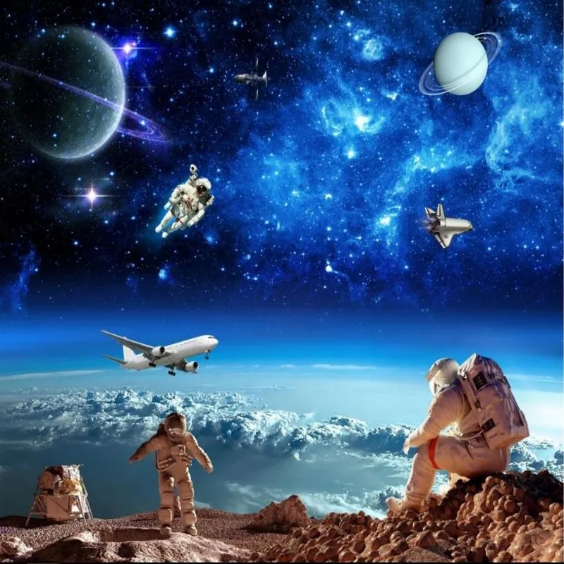 

beibehang Large custom wallpaper cosmic starry galactic television living room ceiling background home decoration