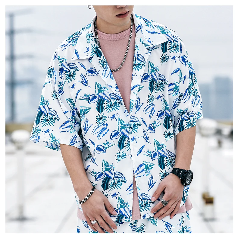 Мужская гавайская рубашка мужская Camisa Masculina с принтом пляжные рубашки брендовая одежда Азиатские размеры платья рубашки мужские рубашки с коротким рукавом 5XL