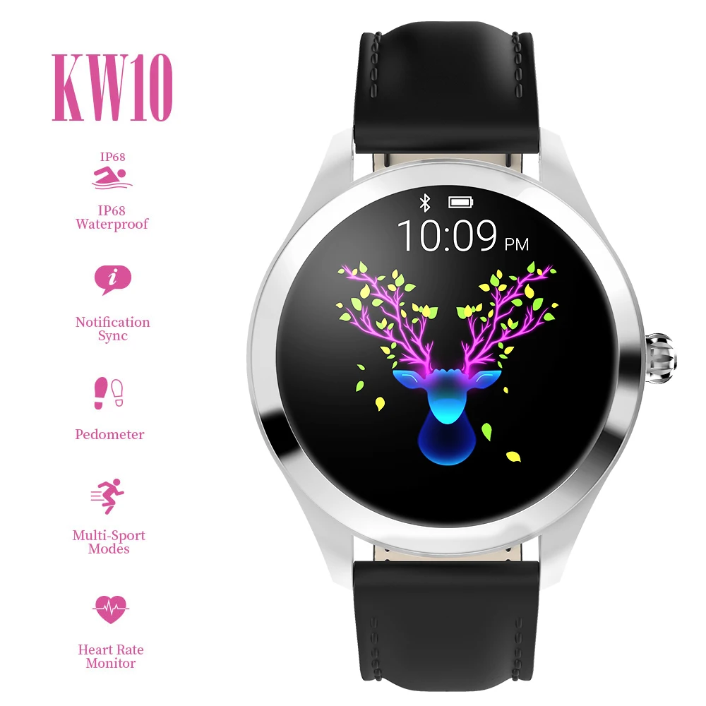 KingWear KW10 Смарт часы NRF52832 64кб ОЗУ 512кб ПЗУ монитор сердечного ритма Шаг Граф Сидячий